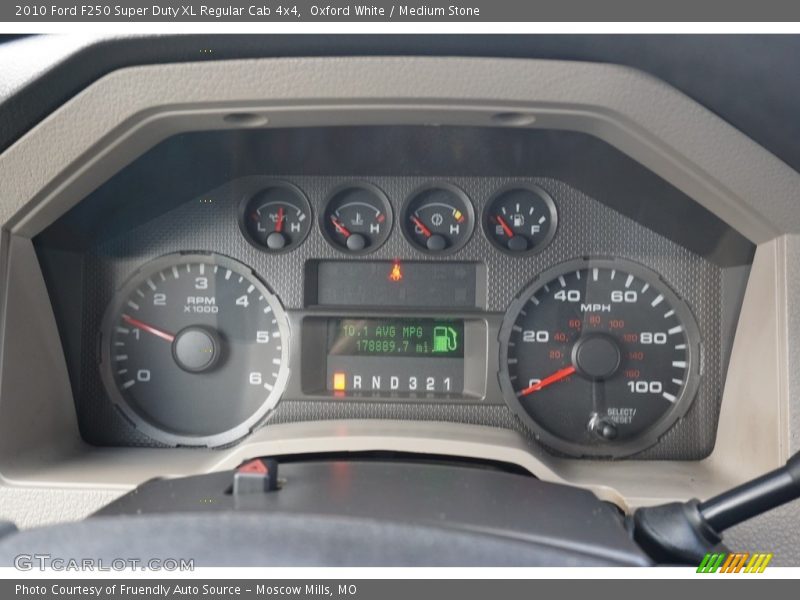 Oxford White / Medium Stone 2010 Ford F250 Super Duty XL Regular Cab 4x4