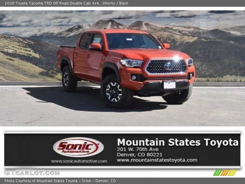 Inferno / Black 2018 Toyota Tacoma TRD Off Road Double Cab 4x4