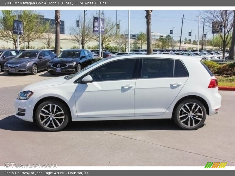 Pure White / Beige 2015 Volkswagen Golf 4 Door 1.8T SEL