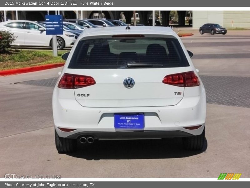 Pure White / Beige 2015 Volkswagen Golf 4 Door 1.8T SEL