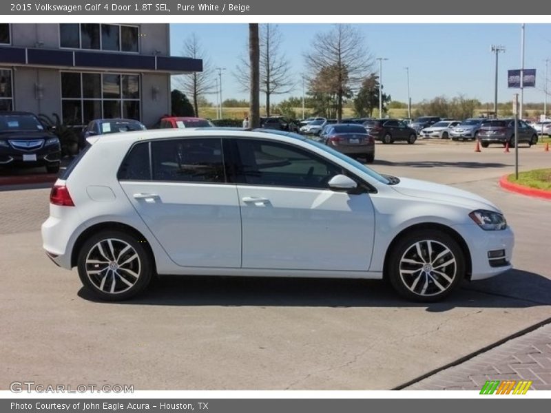 Pure White / Beige 2015 Volkswagen Golf 4 Door 1.8T SEL