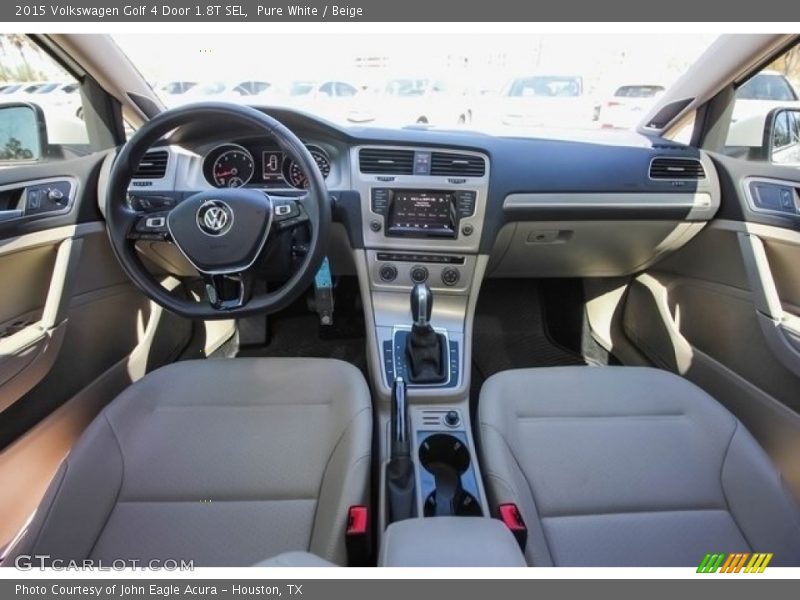 Pure White / Beige 2015 Volkswagen Golf 4 Door 1.8T SEL