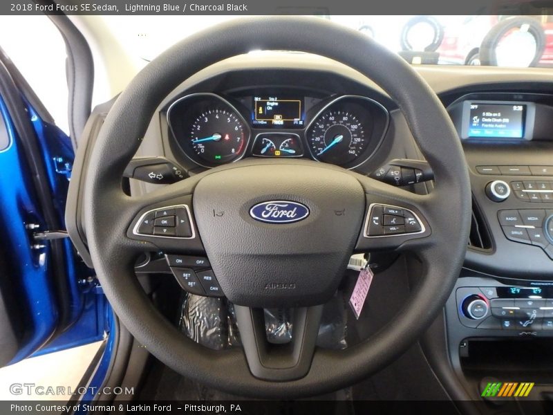 Lightning Blue / Charcoal Black 2018 Ford Focus SE Sedan