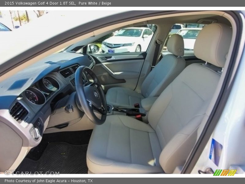 Pure White / Beige 2015 Volkswagen Golf 4 Door 1.8T SEL
