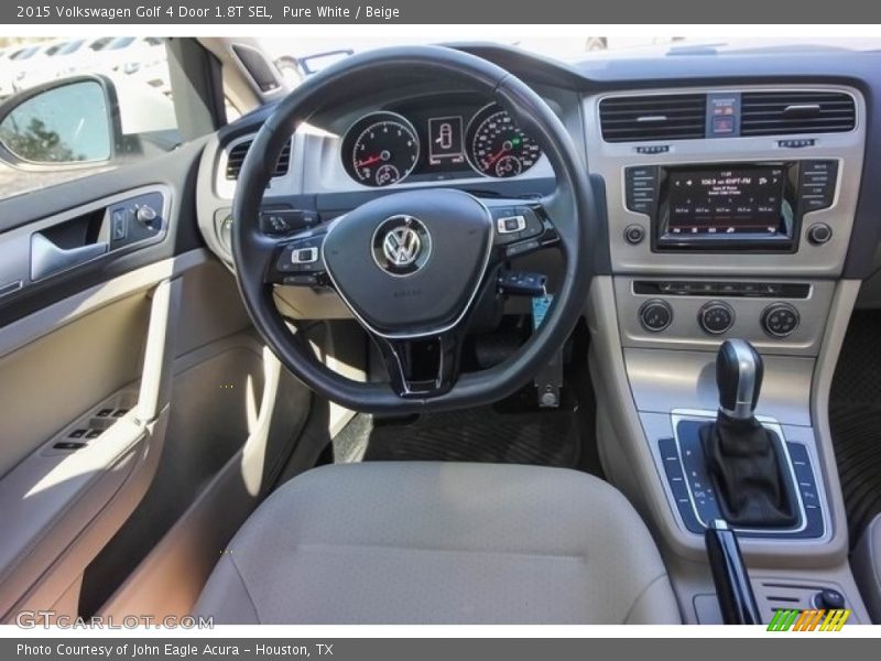 Pure White / Beige 2015 Volkswagen Golf 4 Door 1.8T SEL