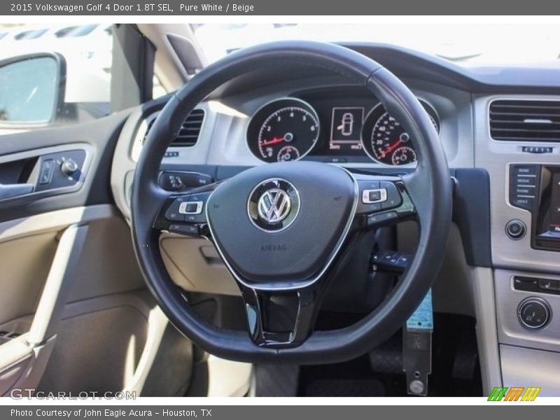 Pure White / Beige 2015 Volkswagen Golf 4 Door 1.8T SEL