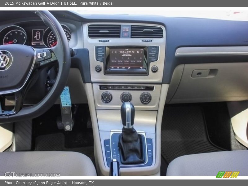 Pure White / Beige 2015 Volkswagen Golf 4 Door 1.8T SEL