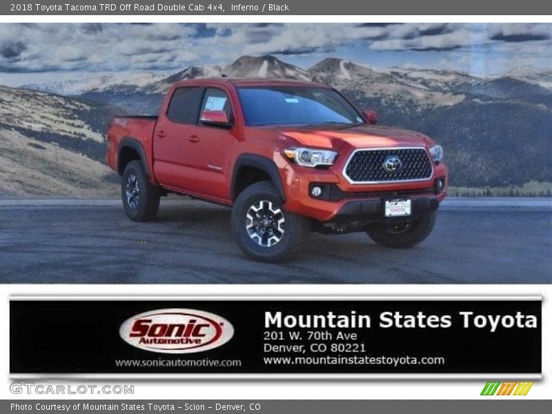 Inferno / Black 2018 Toyota Tacoma TRD Off Road Double Cab 4x4