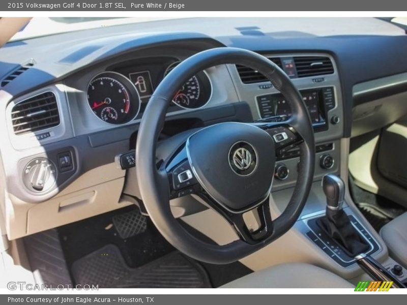 Pure White / Beige 2015 Volkswagen Golf 4 Door 1.8T SEL