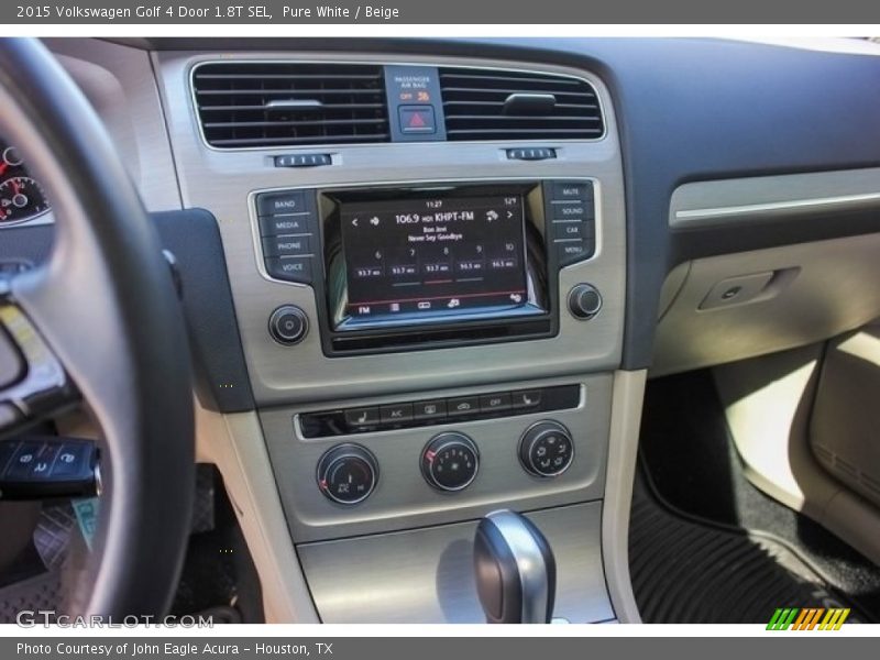 Pure White / Beige 2015 Volkswagen Golf 4 Door 1.8T SEL