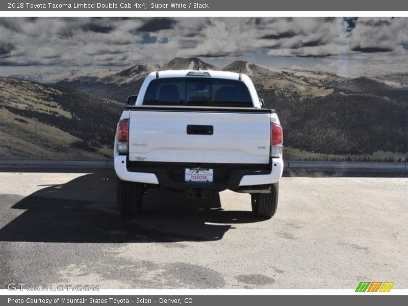 Super White / Black 2018 Toyota Tacoma Limited Double Cab 4x4
