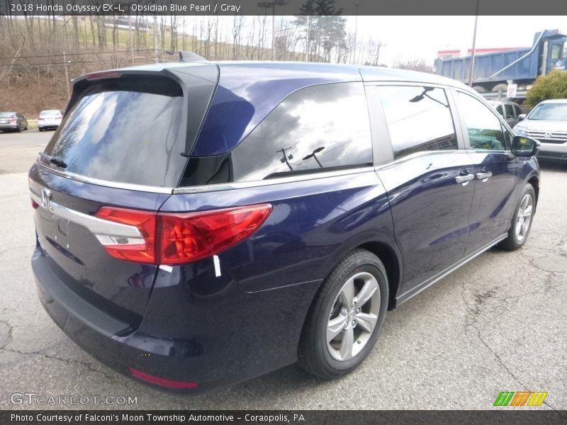Obsidian Blue Pearl / Gray 2018 Honda Odyssey EX-L