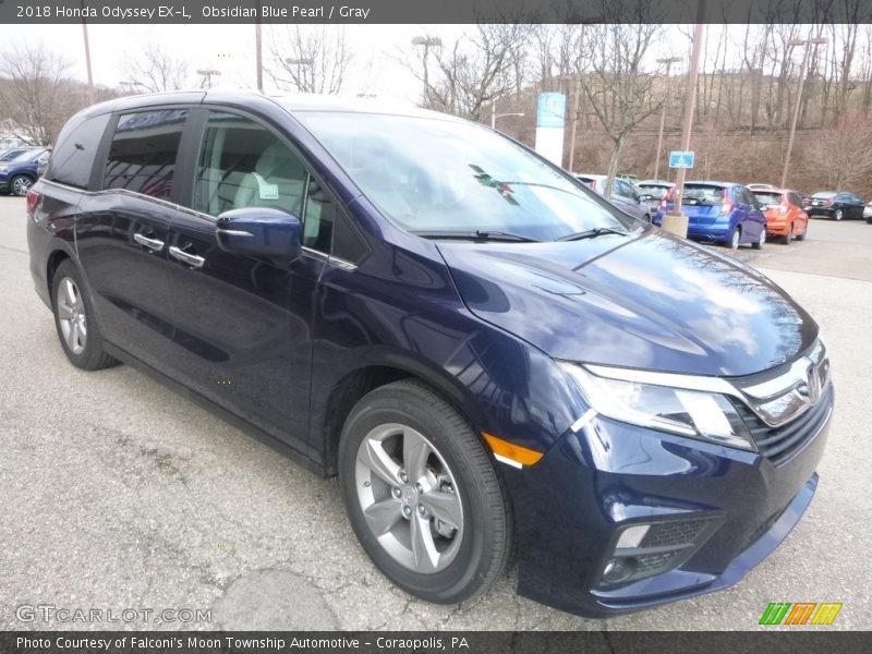 Obsidian Blue Pearl / Gray 2018 Honda Odyssey EX-L