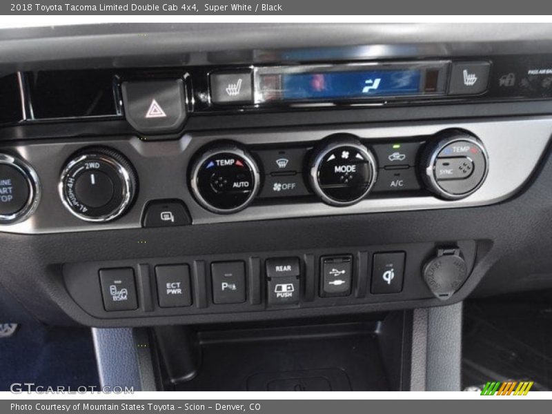 Super White / Black 2018 Toyota Tacoma Limited Double Cab 4x4
