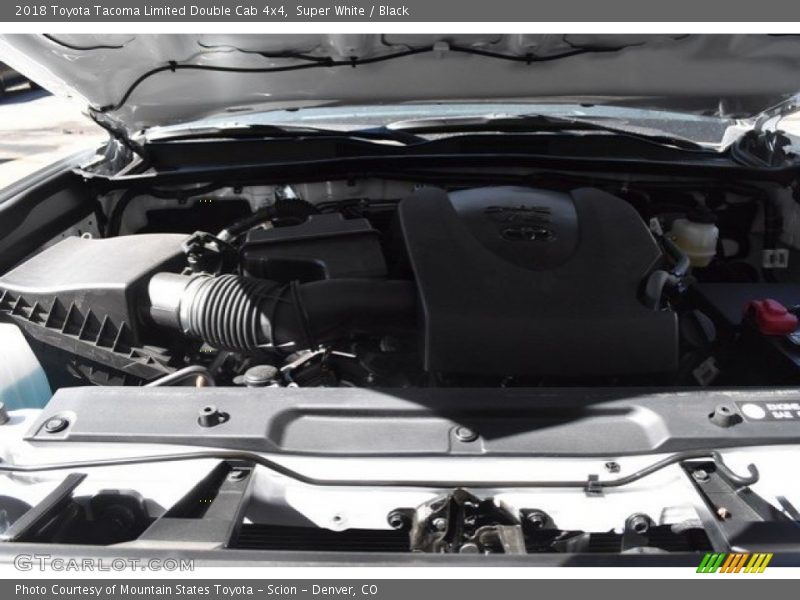 Super White / Black 2018 Toyota Tacoma Limited Double Cab 4x4