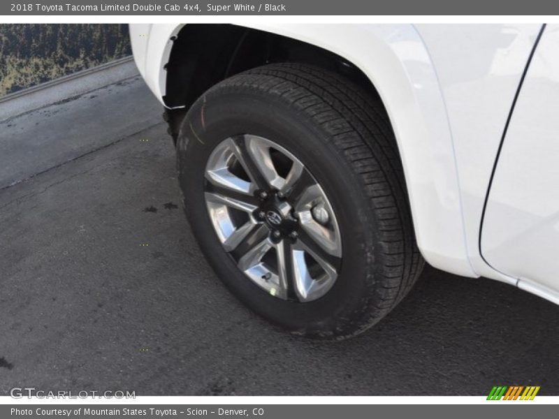 Super White / Black 2018 Toyota Tacoma Limited Double Cab 4x4
