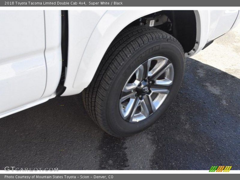 Super White / Black 2018 Toyota Tacoma Limited Double Cab 4x4