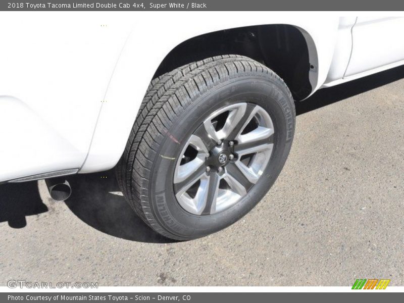 Super White / Black 2018 Toyota Tacoma Limited Double Cab 4x4