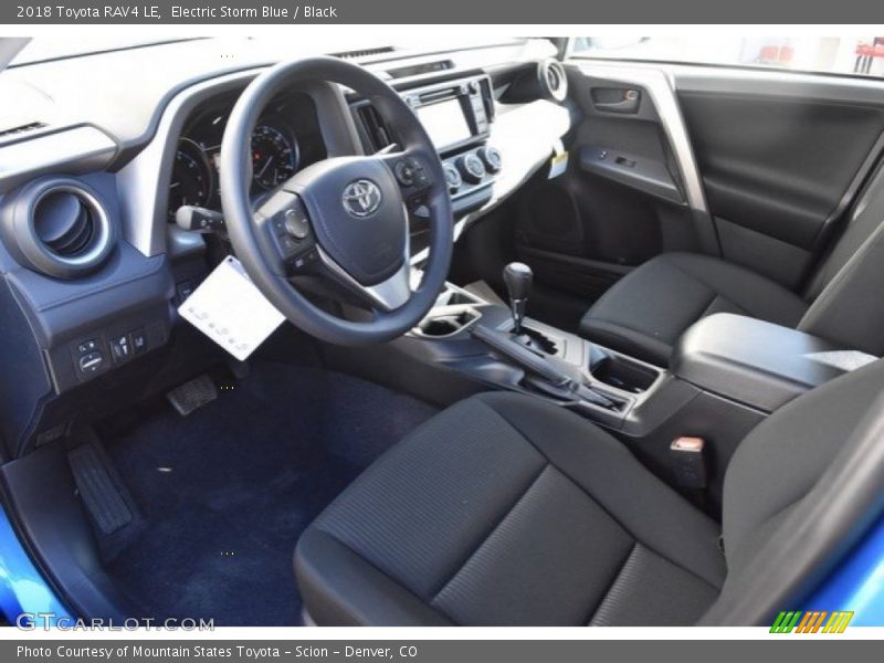 Electric Storm Blue / Black 2018 Toyota RAV4 LE