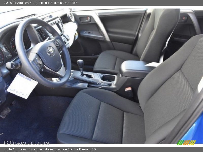 Electric Storm Blue / Black 2018 Toyota RAV4 LE