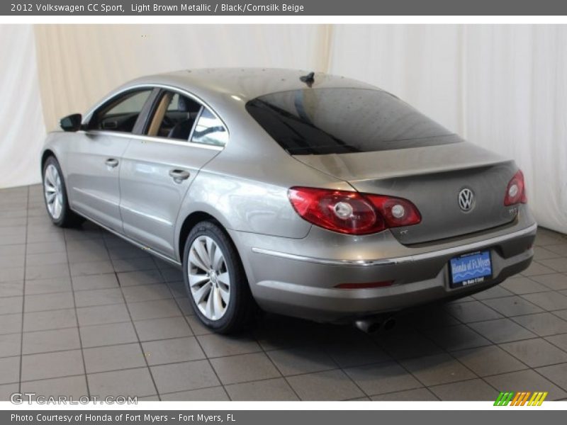 Light Brown Metallic / Black/Cornsilk Beige 2012 Volkswagen CC Sport