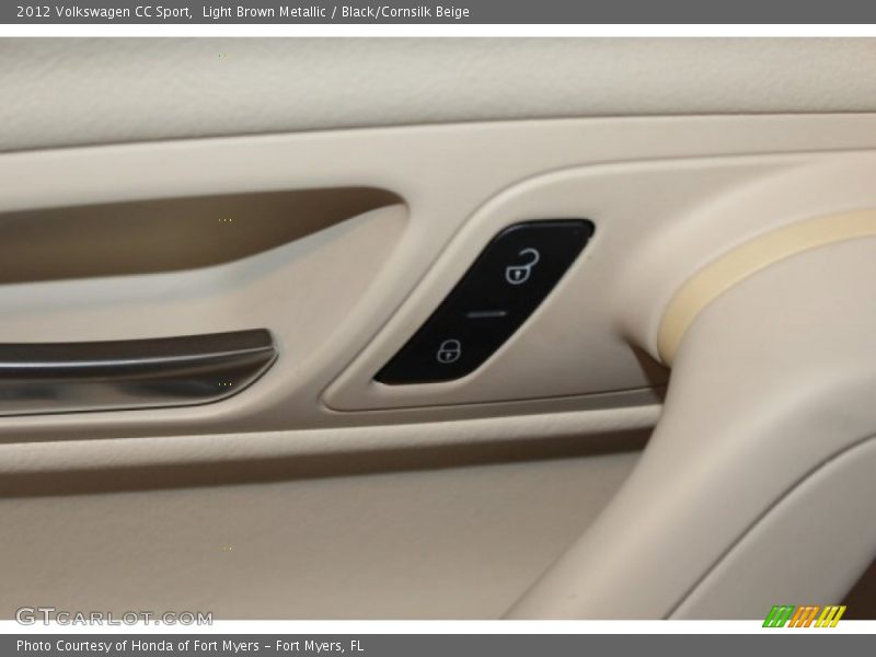 Light Brown Metallic / Black/Cornsilk Beige 2012 Volkswagen CC Sport