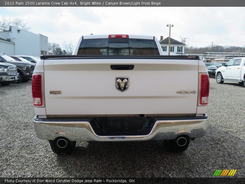 Bright White / Canyon Brown/Light Frost Beige 2013 Ram 1500 Laramie Crew Cab 4x4