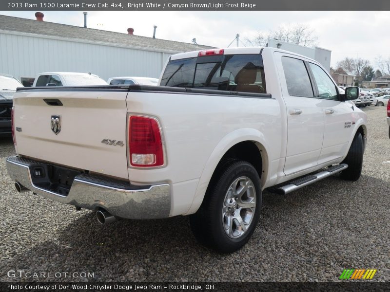 Bright White / Canyon Brown/Light Frost Beige 2013 Ram 1500 Laramie Crew Cab 4x4