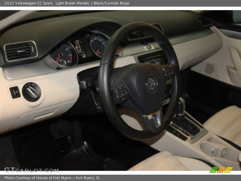 Light Brown Metallic / Black/Cornsilk Beige 2012 Volkswagen CC Sport