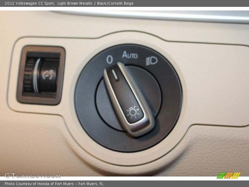 Light Brown Metallic / Black/Cornsilk Beige 2012 Volkswagen CC Sport