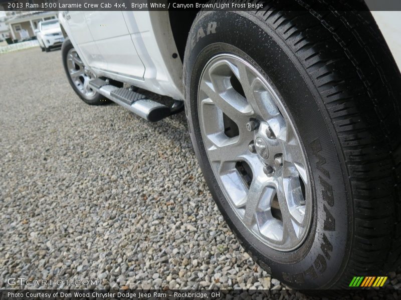 Bright White / Canyon Brown/Light Frost Beige 2013 Ram 1500 Laramie Crew Cab 4x4