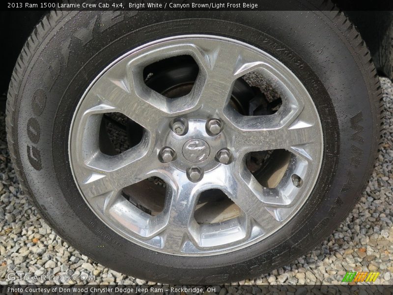 Bright White / Canyon Brown/Light Frost Beige 2013 Ram 1500 Laramie Crew Cab 4x4