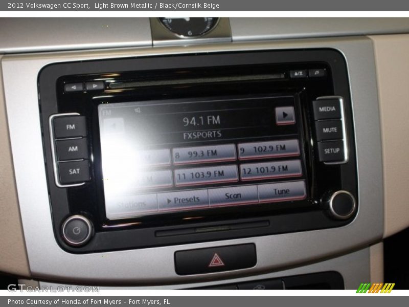Light Brown Metallic / Black/Cornsilk Beige 2012 Volkswagen CC Sport
