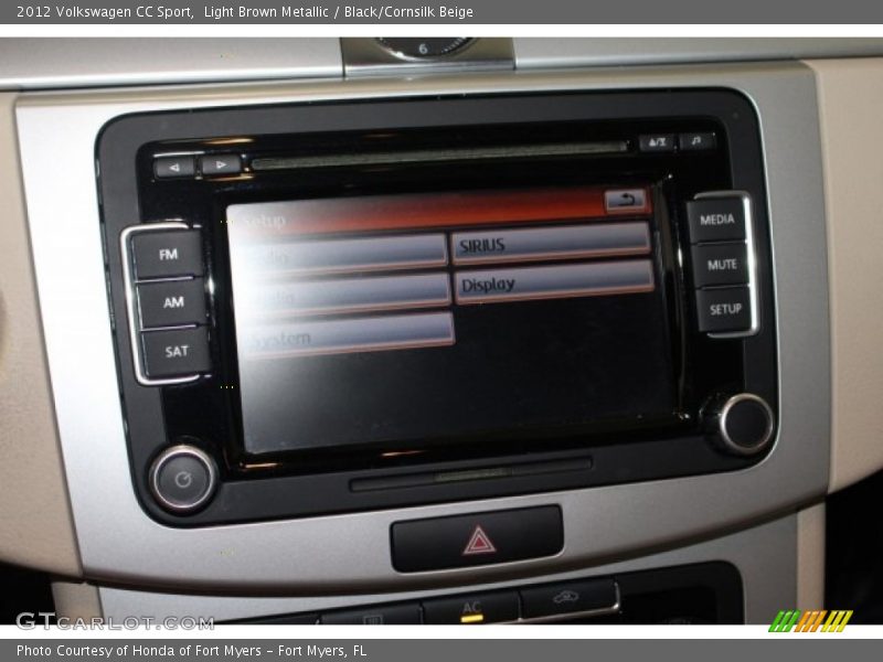 Light Brown Metallic / Black/Cornsilk Beige 2012 Volkswagen CC Sport