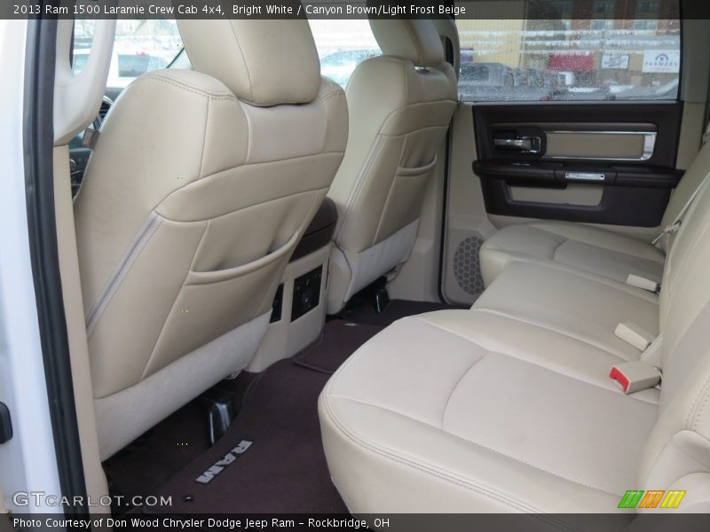 Bright White / Canyon Brown/Light Frost Beige 2013 Ram 1500 Laramie Crew Cab 4x4