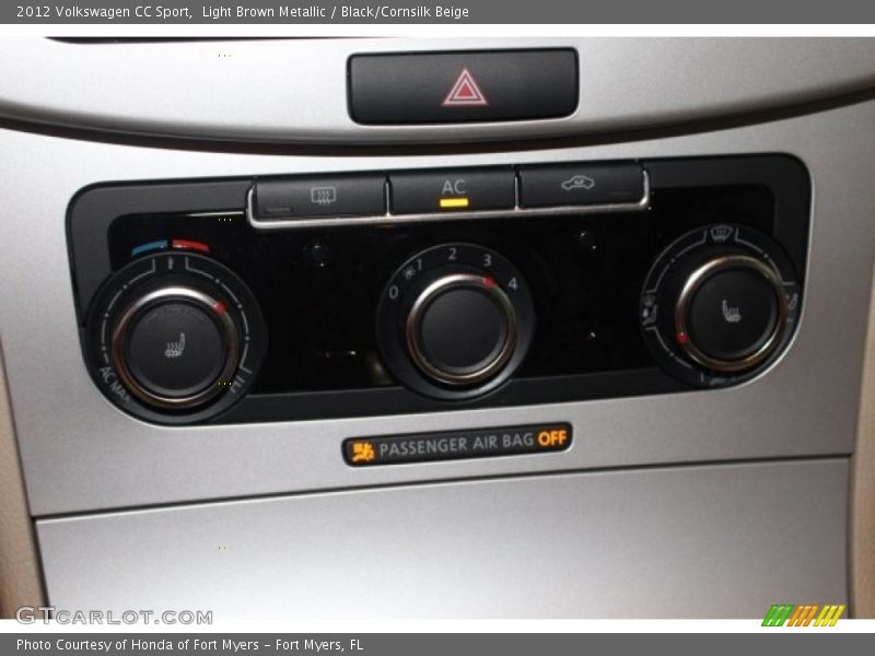 Light Brown Metallic / Black/Cornsilk Beige 2012 Volkswagen CC Sport