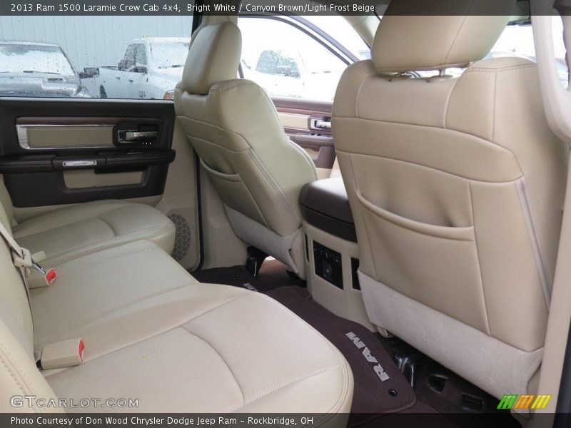 Bright White / Canyon Brown/Light Frost Beige 2013 Ram 1500 Laramie Crew Cab 4x4