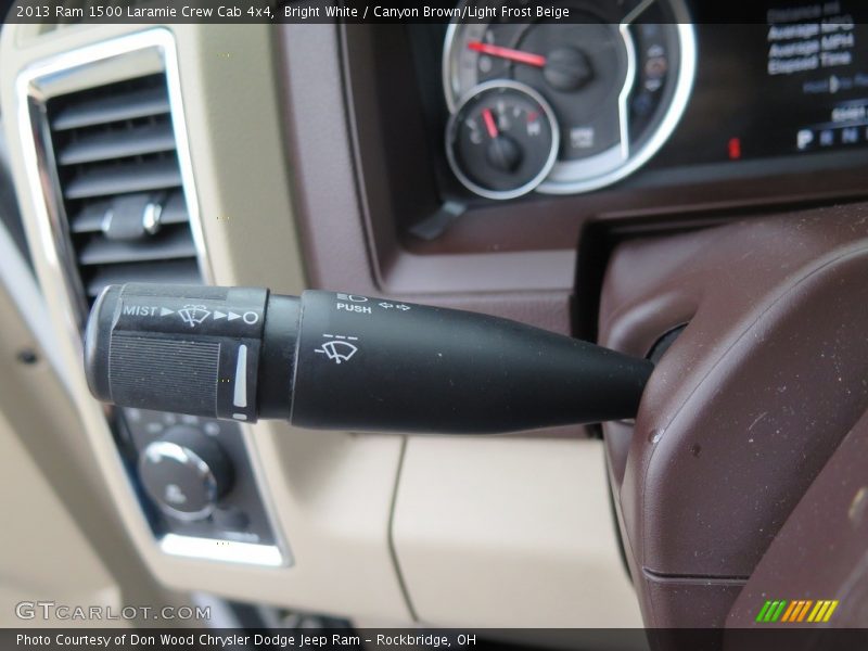 Bright White / Canyon Brown/Light Frost Beige 2013 Ram 1500 Laramie Crew Cab 4x4