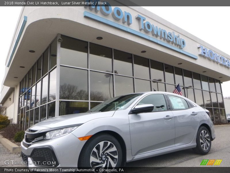 Lunar Silver Metallic / Black 2018 Honda Civic LX Hatchback