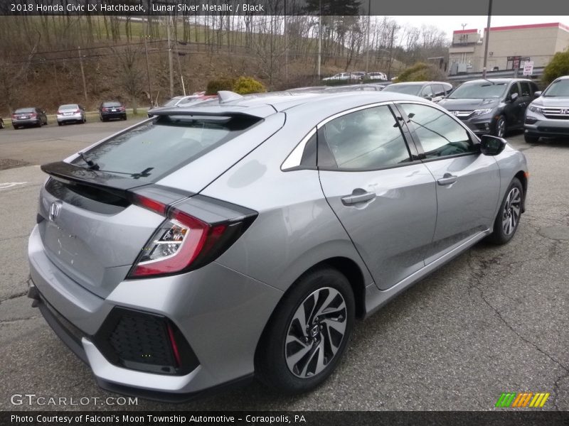 Lunar Silver Metallic / Black 2018 Honda Civic LX Hatchback
