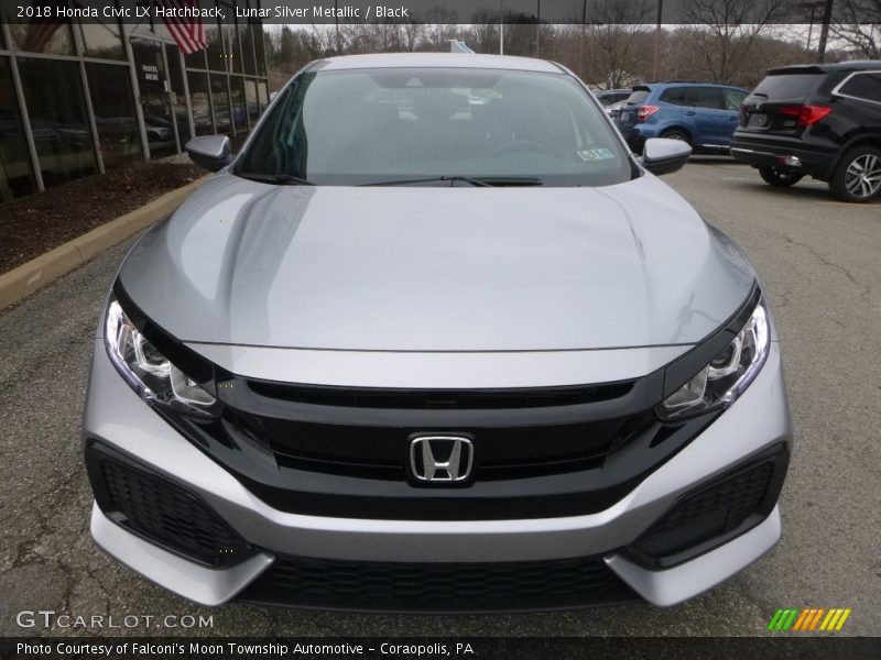 Lunar Silver Metallic / Black 2018 Honda Civic LX Hatchback
