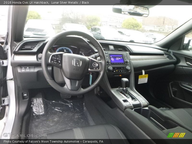 Lunar Silver Metallic / Black 2018 Honda Civic LX Hatchback