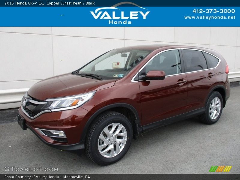 Copper Sunset Pearl / Black 2015 Honda CR-V EX