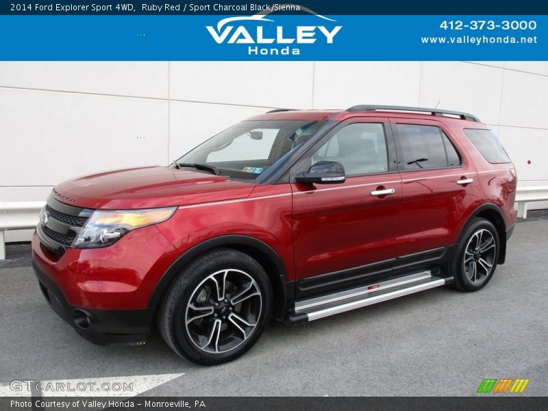 Ruby Red / Sport Charcoal Black/Sienna 2014 Ford Explorer Sport 4WD