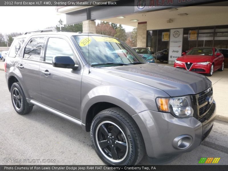 Sterling Gray Metallic / Charcoal Black 2012 Ford Escape XLT 4WD