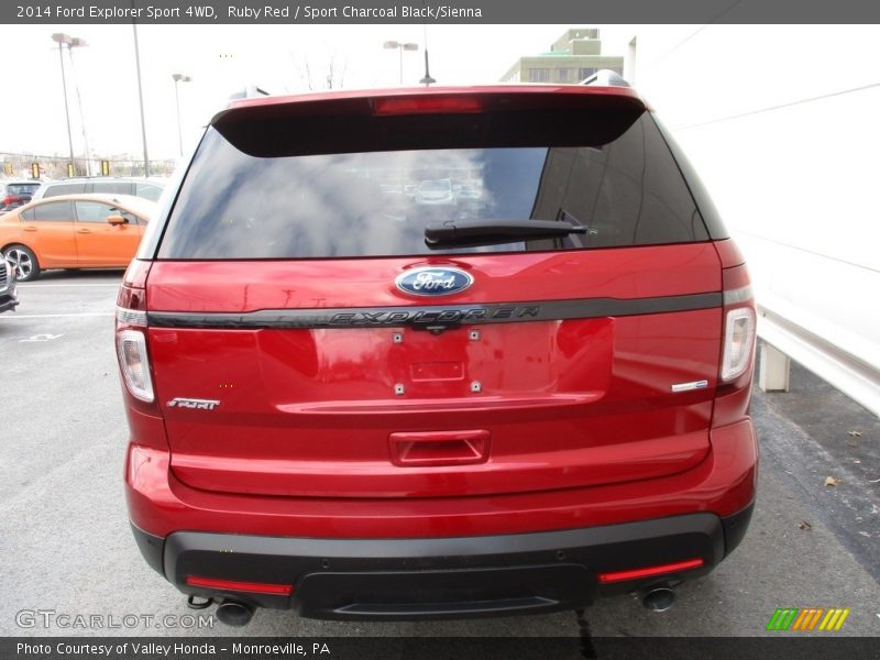 Ruby Red / Sport Charcoal Black/Sienna 2014 Ford Explorer Sport 4WD