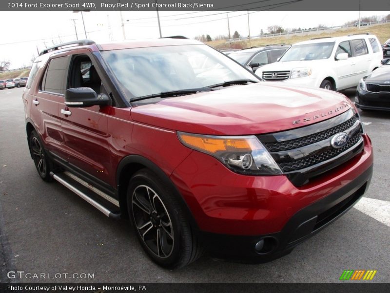 Ruby Red / Sport Charcoal Black/Sienna 2014 Ford Explorer Sport 4WD