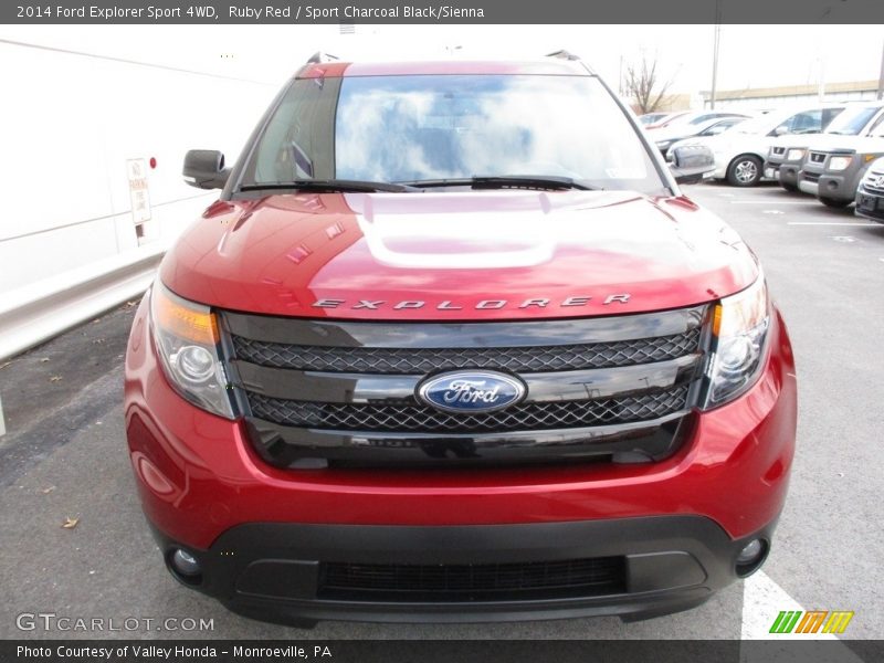 Ruby Red / Sport Charcoal Black/Sienna 2014 Ford Explorer Sport 4WD