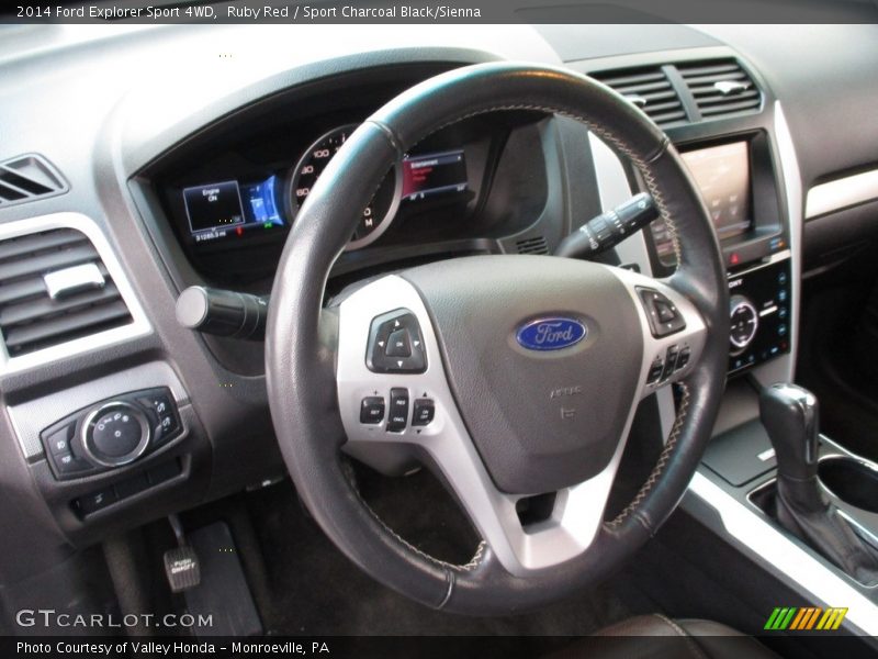 Ruby Red / Sport Charcoal Black/Sienna 2014 Ford Explorer Sport 4WD