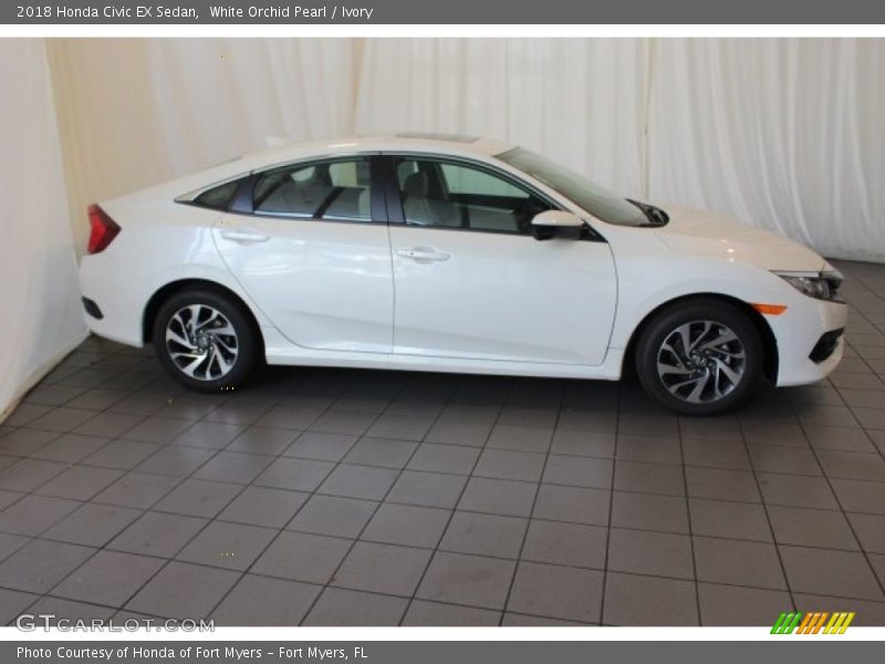 White Orchid Pearl / Ivory 2018 Honda Civic EX Sedan
